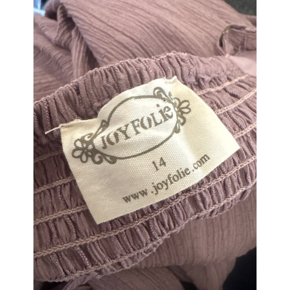 Joyfolie Mauve High Low Dress Ruffle Strap Boho Girls 14 - Picture 8 of 8